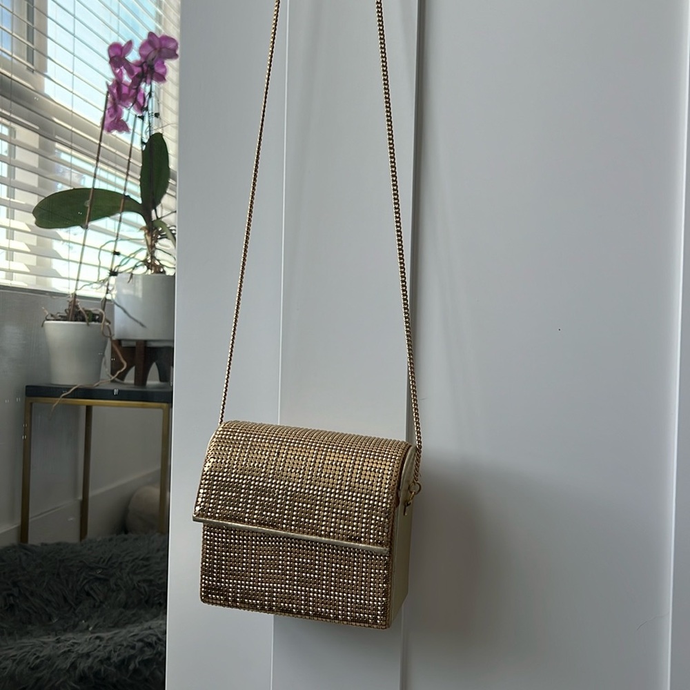 Whiting & Davis gold crossbody